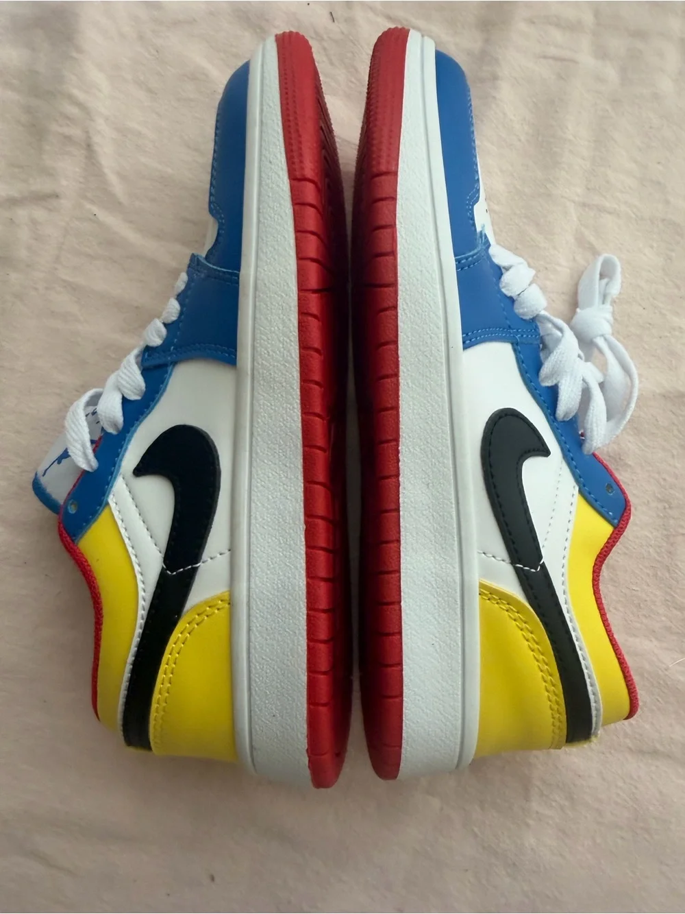 Kids Multicolor Basketball Sneakers - Blue White Red